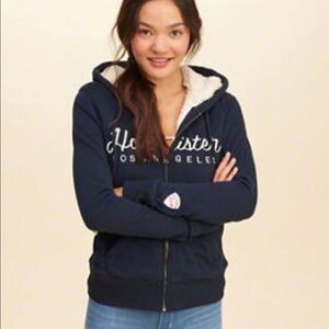 Hollister Dark Blue Zip-Up Jacket